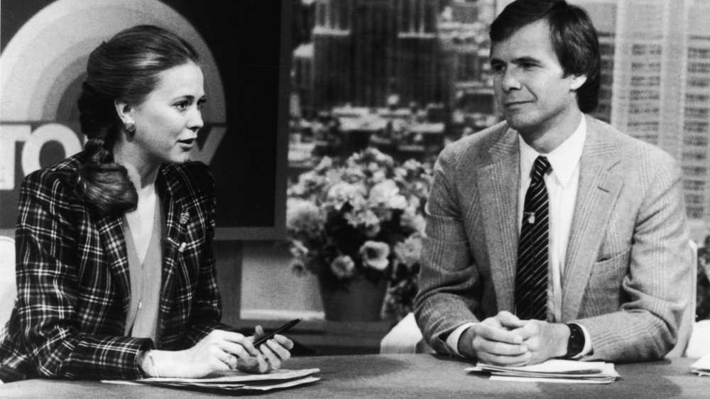 Jane Pauley y Tom Brokaw anclando un episodio de 1981 de Today 