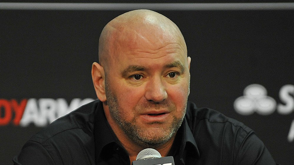 Dana White en la conferencia de prensa posterior al partido después del evento UFC 236 en 2019