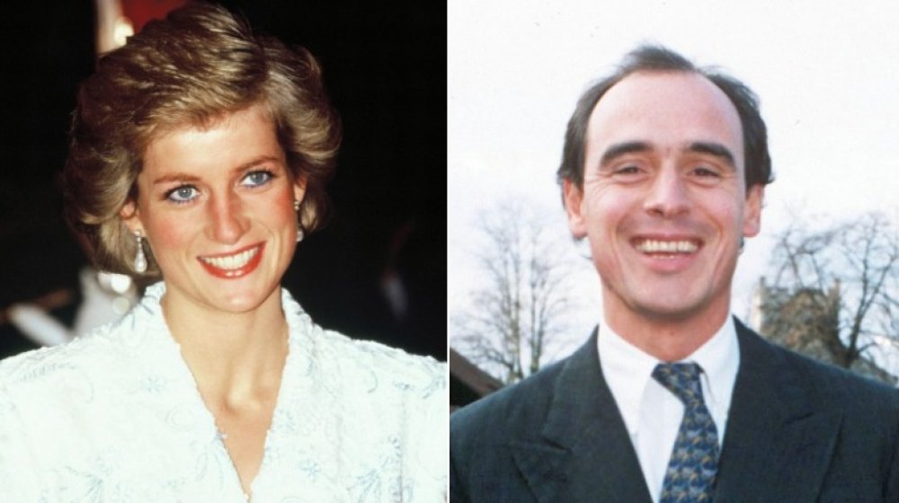 Imagen dividida de la princesa Diana y James Gilbey