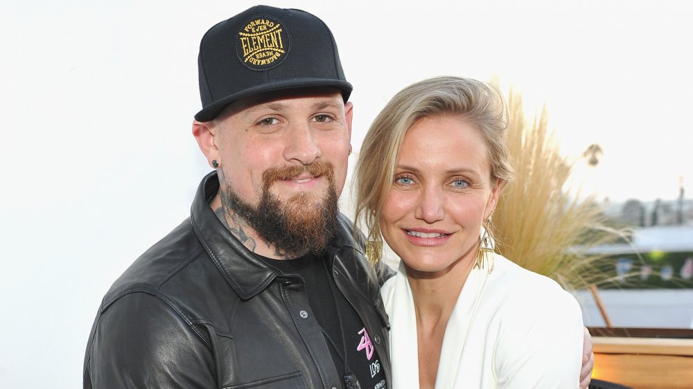 Benji Madden y Cameron Diaz sonriendo