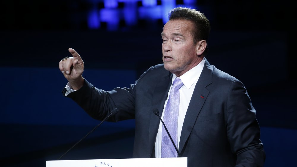 Arnold Schwarzenegger en la Cumbre One Planet en 2017