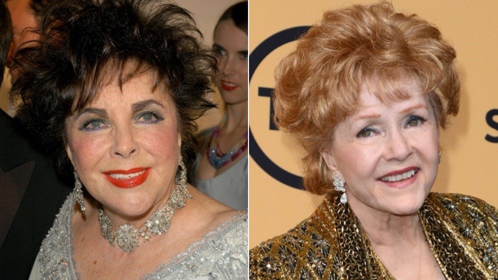 Actrices Elizabeth Taylor y Debbie Reynolds