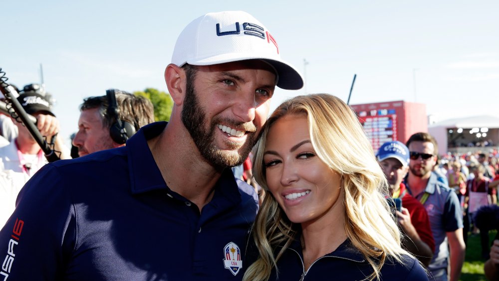 Dustin Johnson y Paulina Gretzky en la Ryder Cup 2016