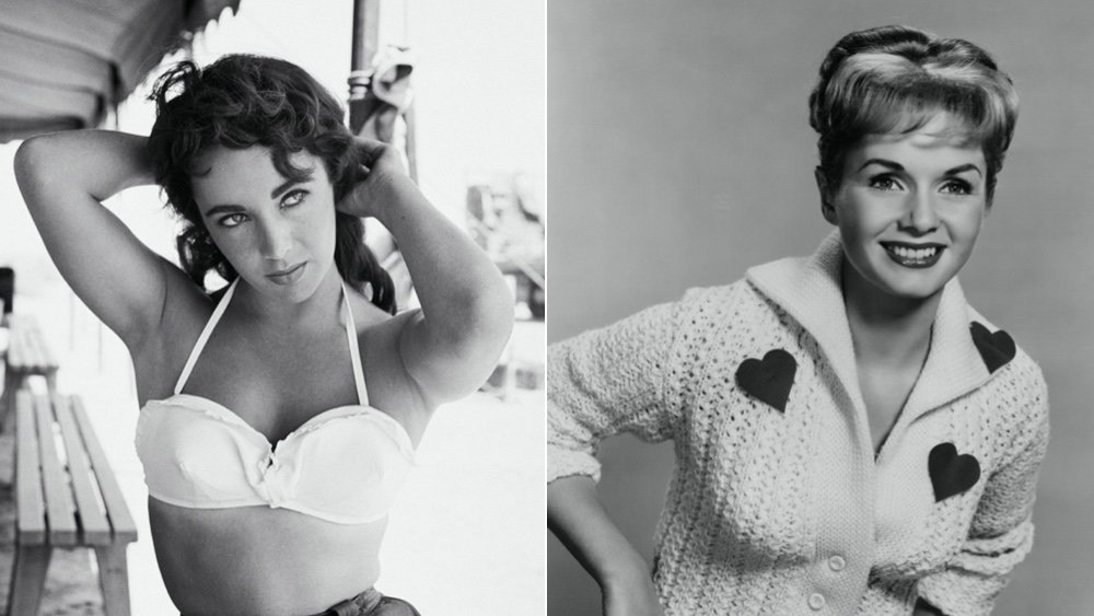 Actrices Elizabeth Taylor y Debbie Reynolds