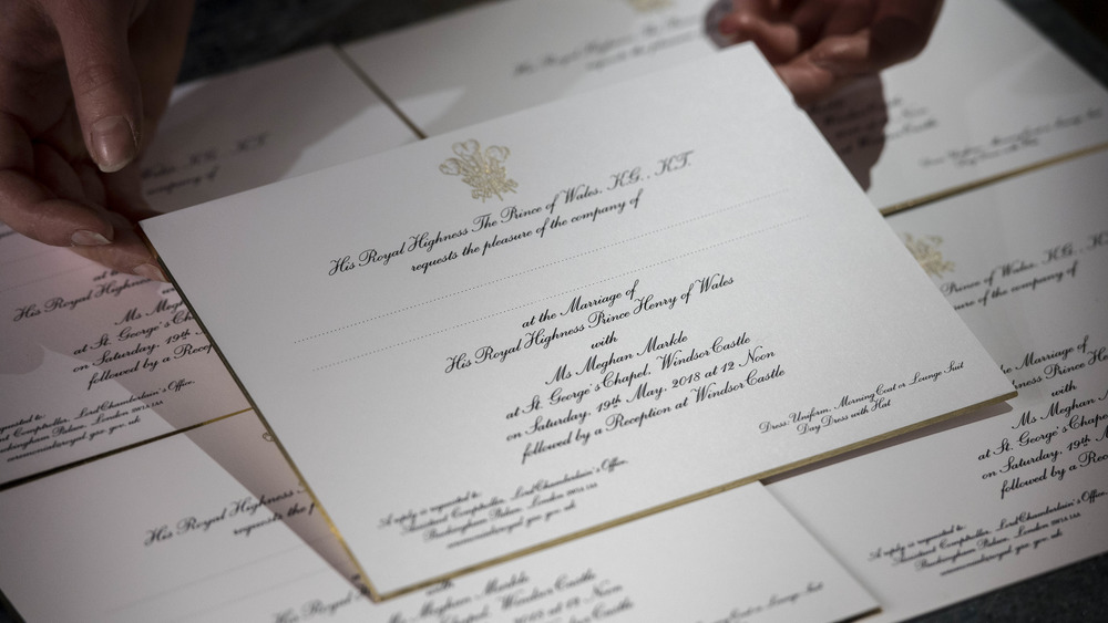 Invitación de boda del príncipe Harry y Meghan Markle