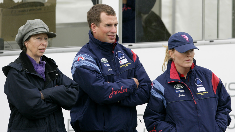 La princesa Ana, Peter Phillips y Autumn Phillips juntos