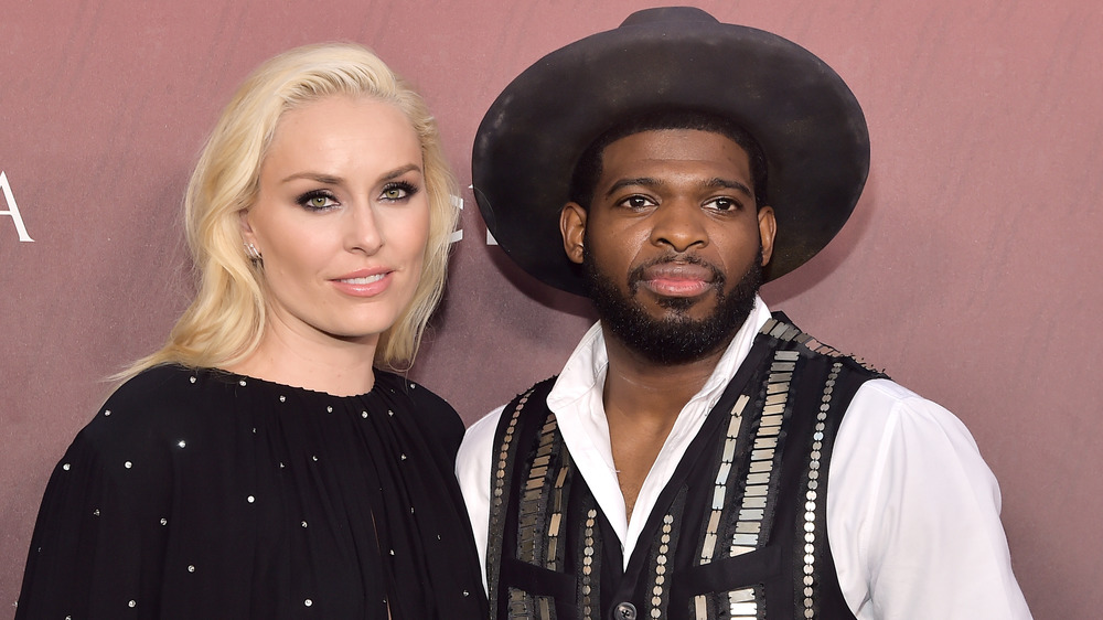 Lindsey Vonn y PK Subban en la alfombra roja