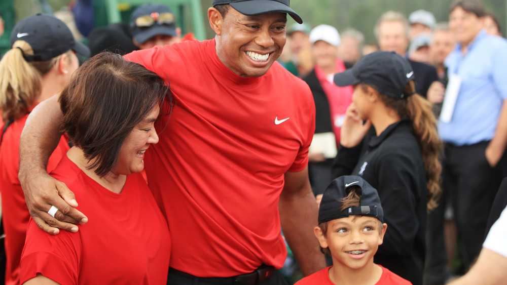 Tiger Woods celebra la victoria del Masters