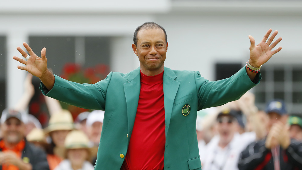 Tiger Woods celebrando en Masters 2019