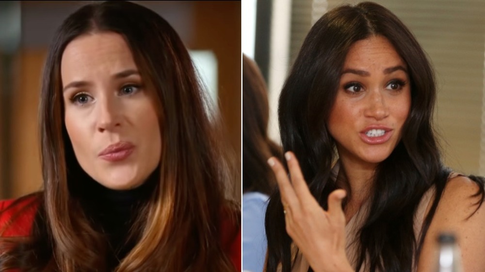 Ashley Biden y Meghan Markle hablando en imagen dividida