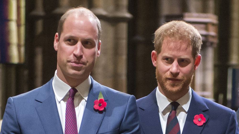 El príncipe William y el príncipe Harry parados uno al lado del otro