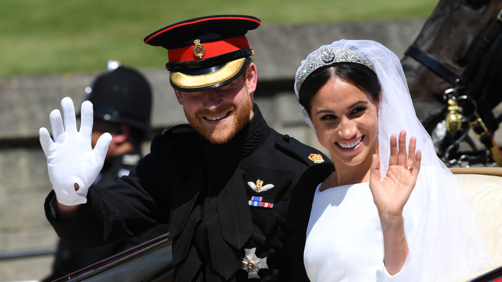 El príncipe Harry y Meghan Markle en el día de su boda