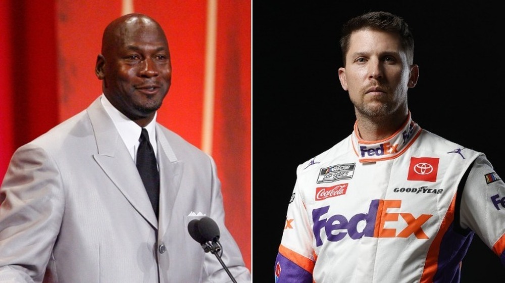 Michael Jordan y Denny Hamlin uno al lado del otro