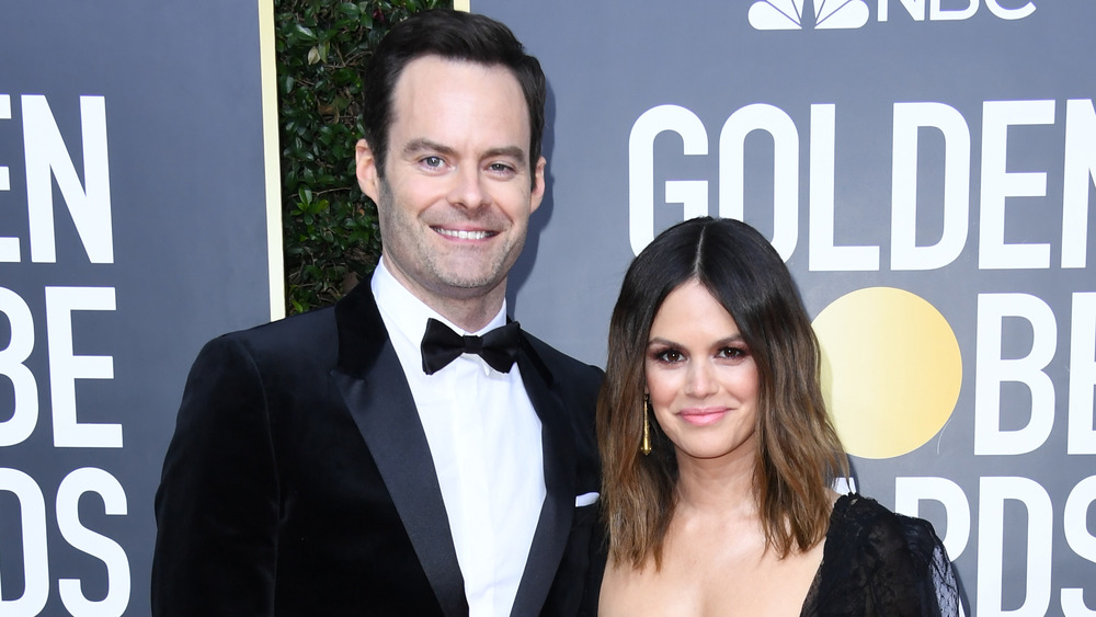 Bill Hader y Rachel Bilson en los Globos de Oro 