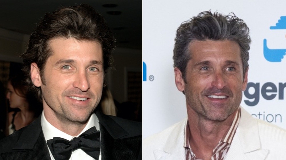 Patrick Dempsey en una fiesta posterior al Globo de Oro en 2006;  Patrick Dempsey en la ceremonia de apertura de MIPCOM 2019