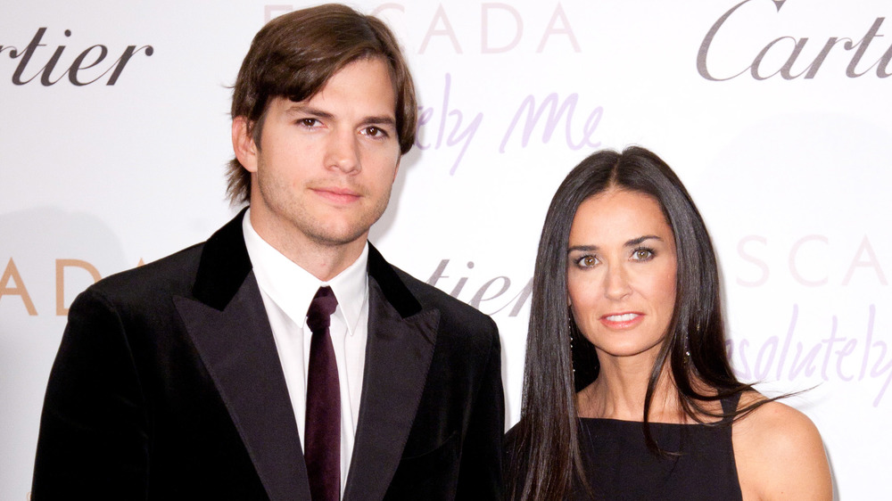 Ashton Kutcher y Demi Moore en la alfombra roja