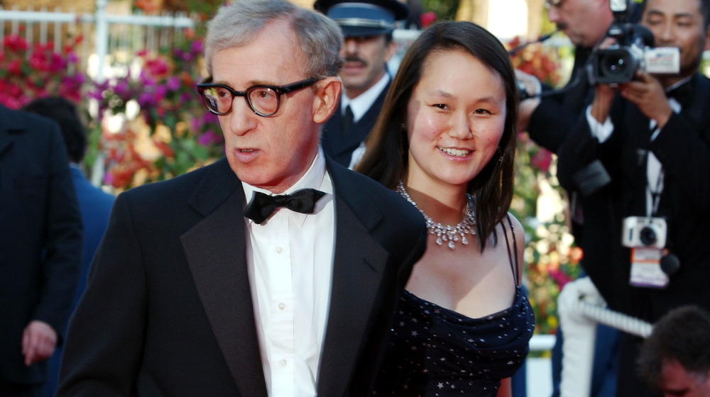 Woody Allen y Soon-Yi Previn en la alfombra roja