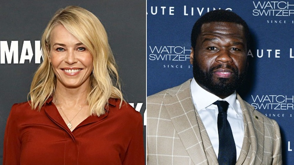 Chelsea Handler y 50 Cent;  división