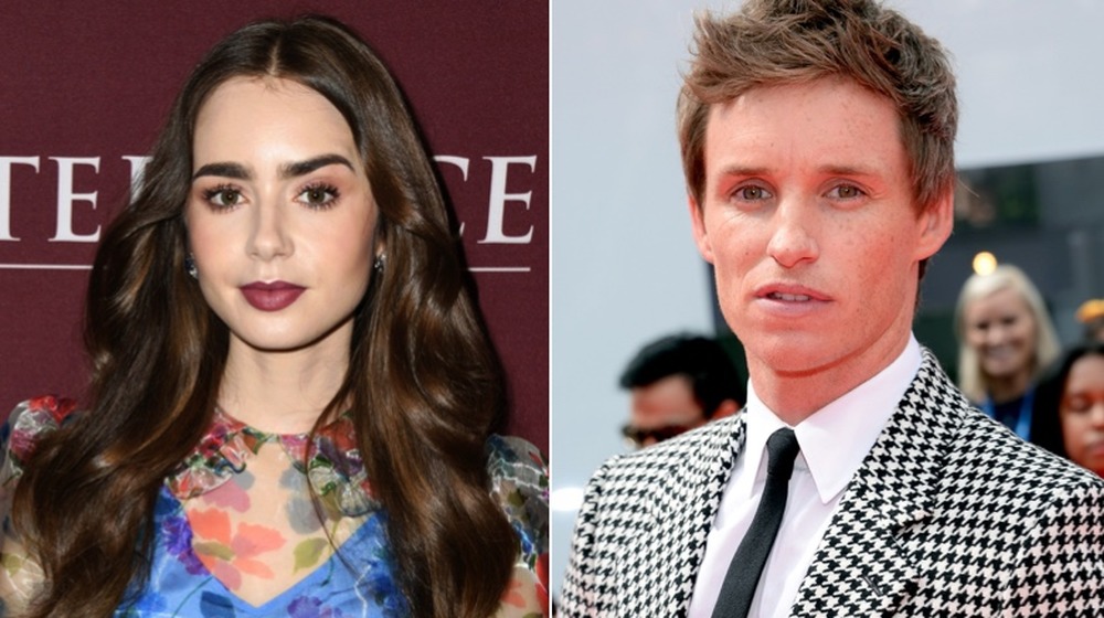 Lily Collins y Eddie Redmayne