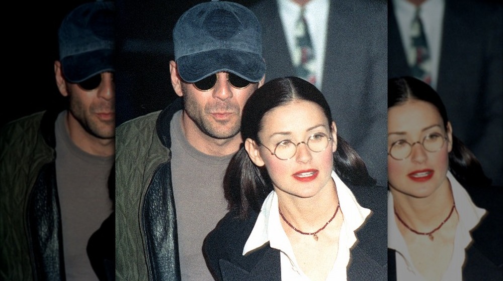 Bruce Willis y Demi Moore en el estreno de una película