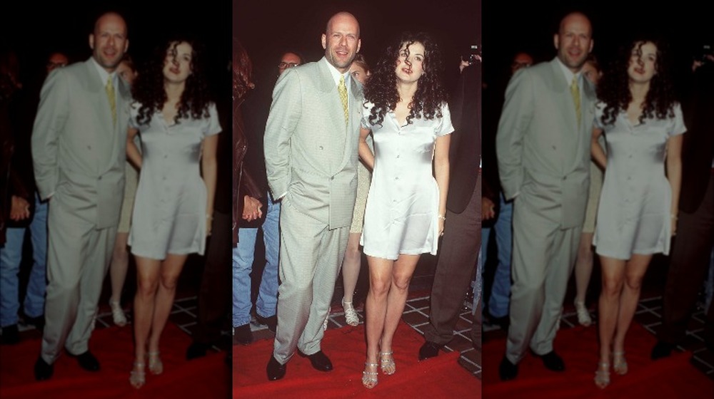 Bruce Willis y Demi Moore en Planet Hollywood