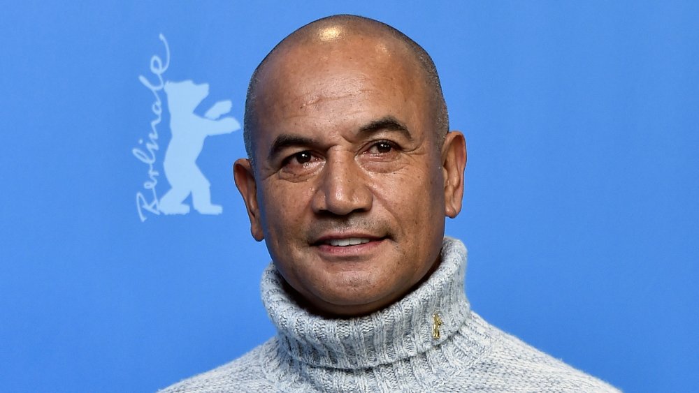 Temuera Morrison en la sesión fotográfica del Patriarca