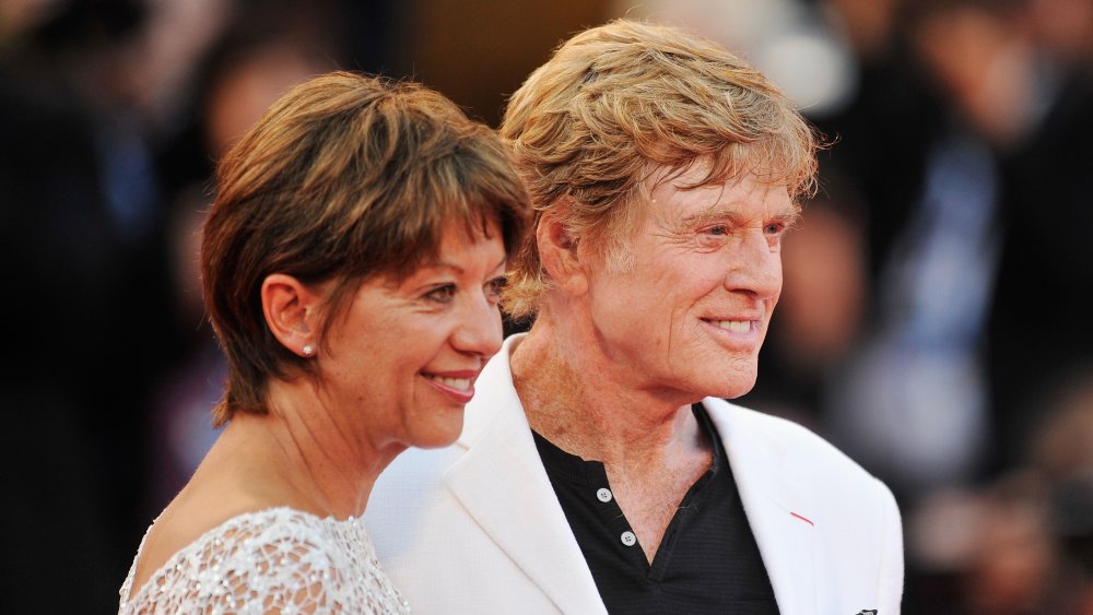 Robert Redford y Sibylle Szaggars en la alfombra roja