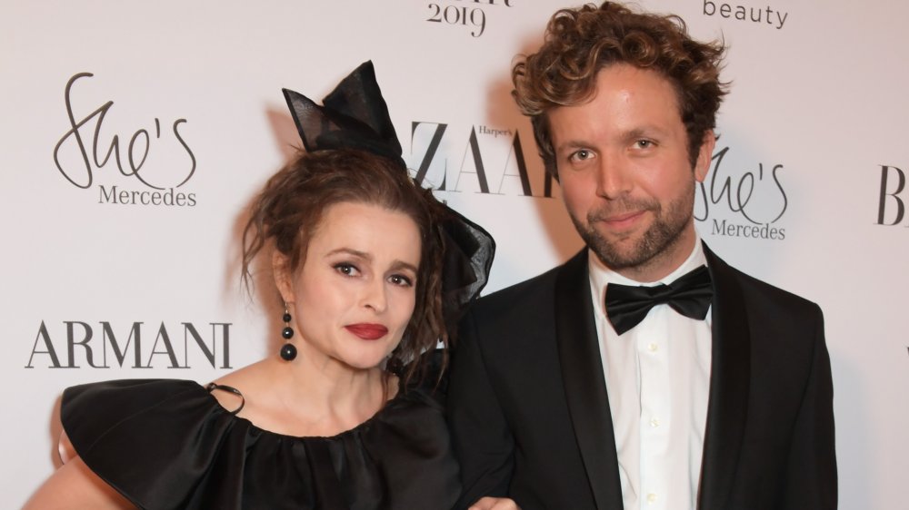 Helena Bonham Carter y Rye Dag Holmboe en el evento de Harper's Bazaar