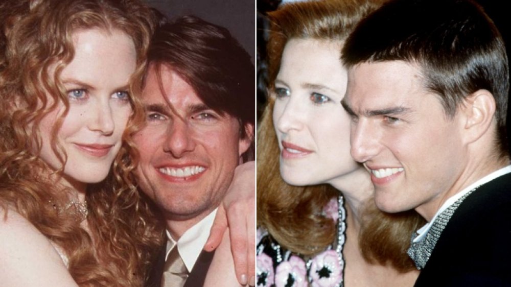 Tom Cruise y Nicole Kidman (izquierda), Mimi Rogers y Tom Cruise (derecha)