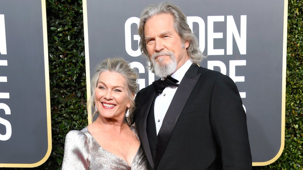 Susan Bridges (Geston) y Jeff Bridges en los Globos de Oro