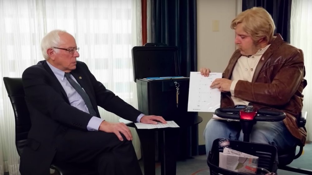 Bernie Sanders y Sacha Baron Cohen en Who Is America?