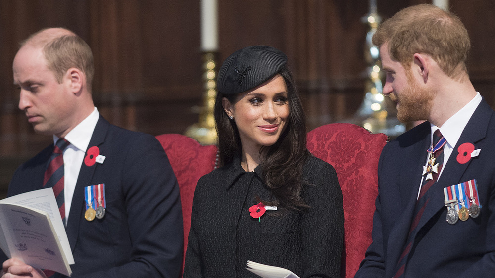 El príncipe William, Meghan y Harry asisten al servicio en la Abadía de Westminster