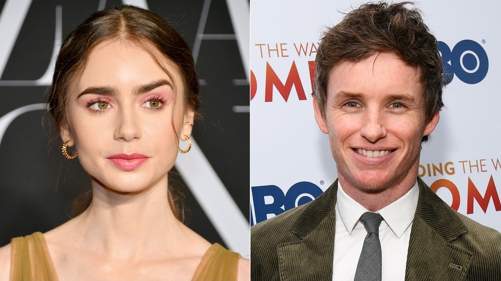 Lily Collins y Eddie Redmayne