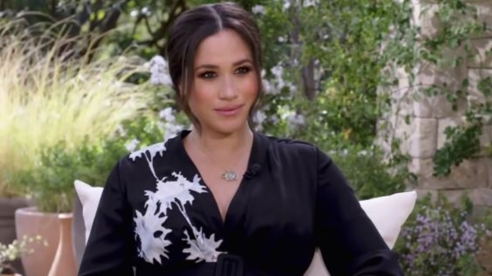 Meghan Markle durante la entrevista con Oprah Winfrey 