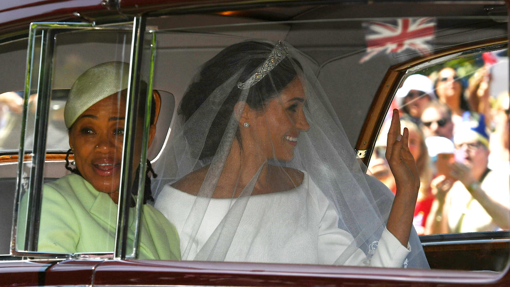 Doria Ragland y Meghan Markle en el día de la boda de Meghan