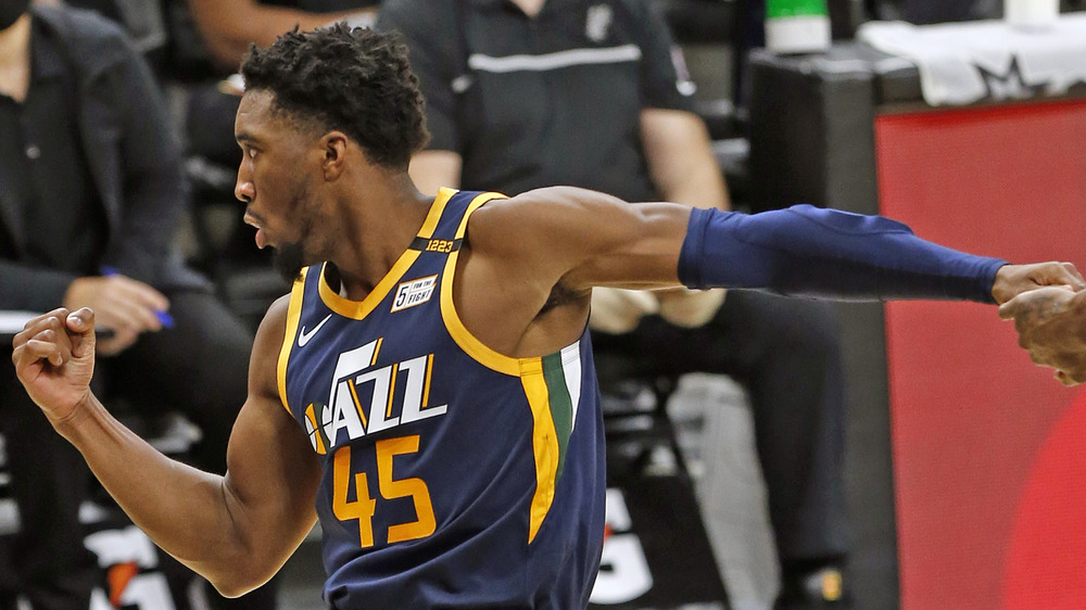 Donovan Mitchell celebrando