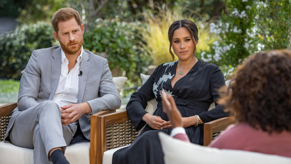 El príncipe Harry y Meghan Markle con Oprah