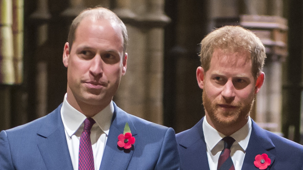 El príncipe William y el príncipe Harry posando juntos durante un evento público