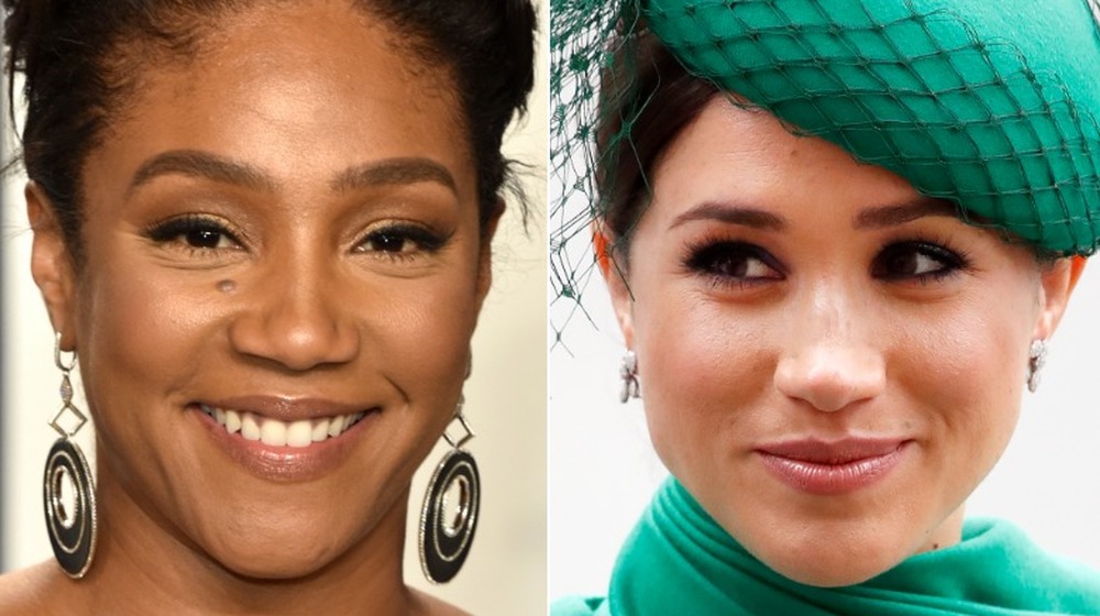 Tiffany Haddish y Meghan Markle sonriendo