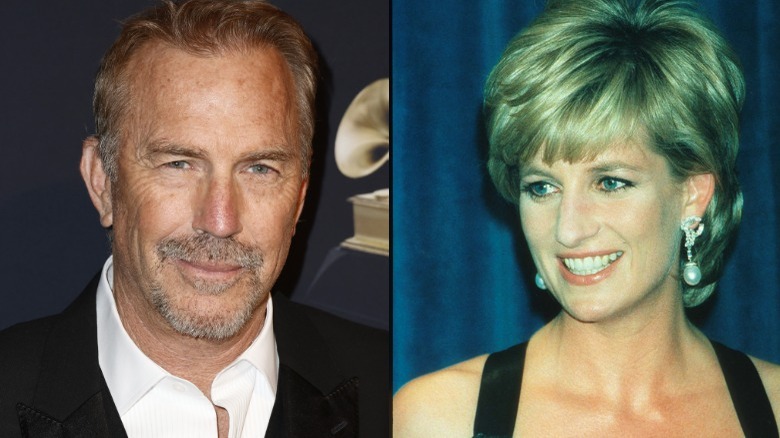 Kevin Costner y la princesa Diana