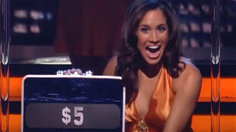 Meghan Markle en Deal or No Deal, riendo