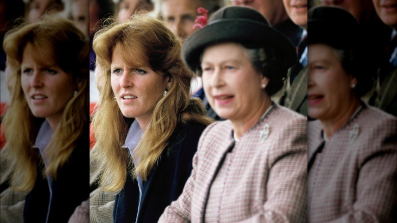 Sarah Ferguson y la reina Isabel 