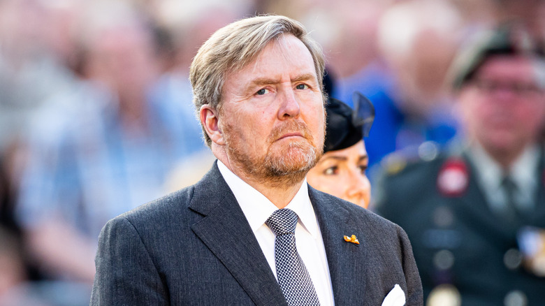 Rey Willem-Alexander luciendo solemne