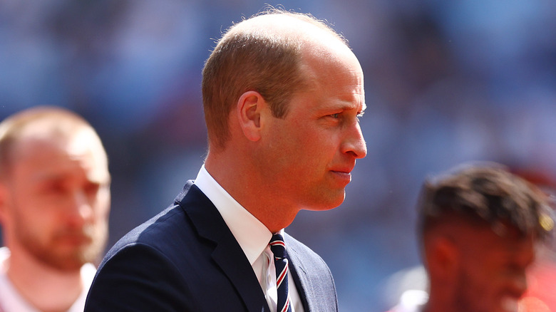 Príncipe William en el partido de fútbol