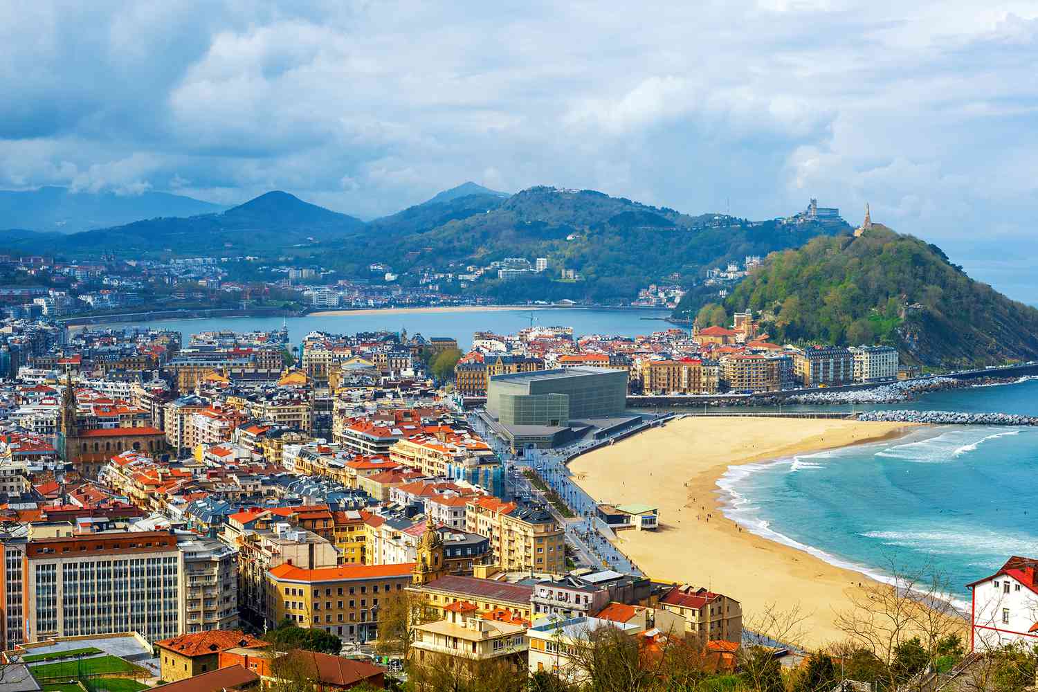 Vista aérea de San Sebastián, España