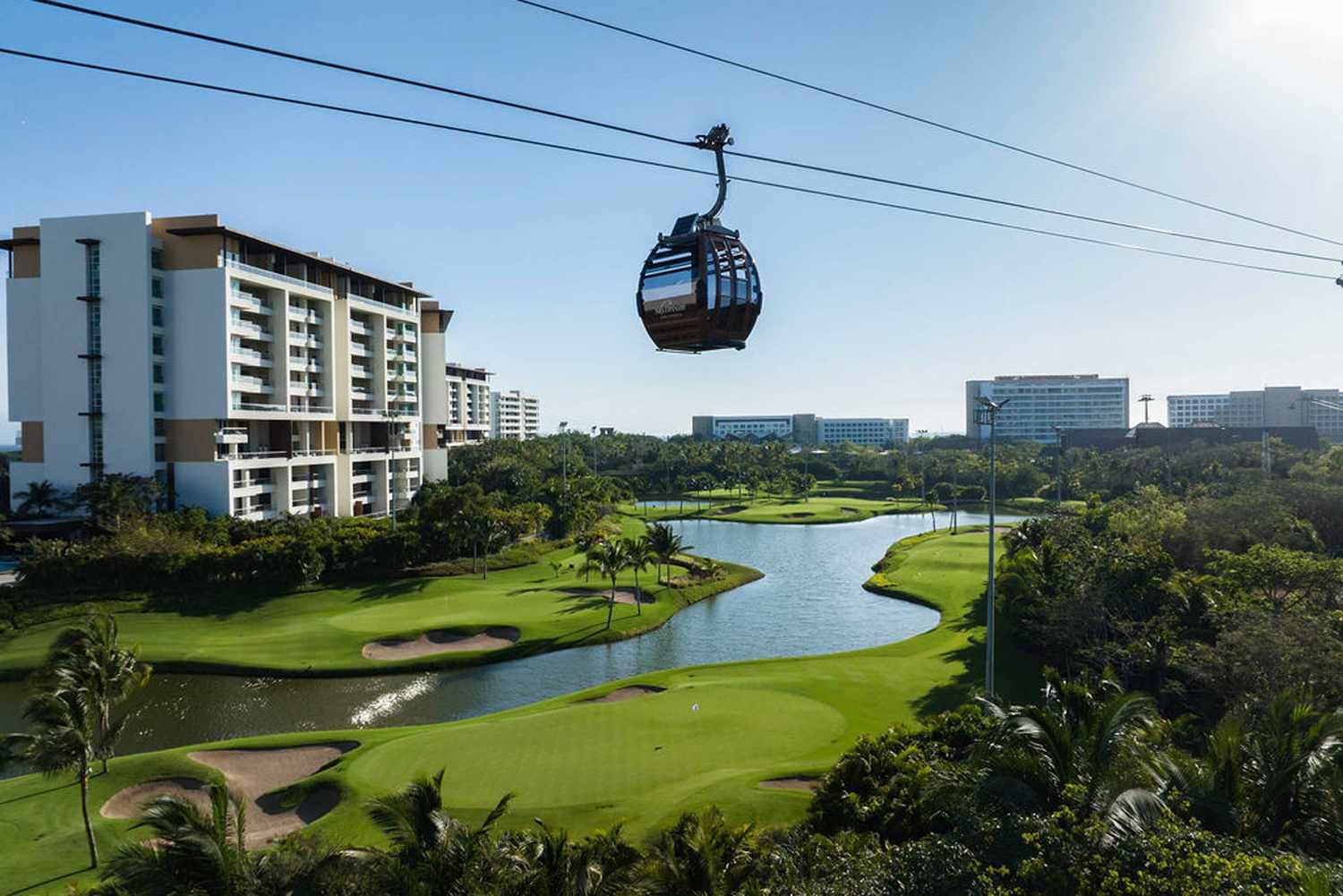 Skyway over golf course at Vidanta Nuevo Vallarta