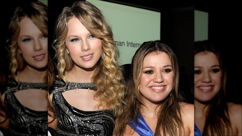 Taylor Swift y Kelly Clarkson posando