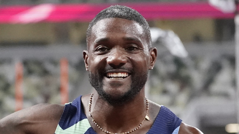 justin gatlin sonriendo