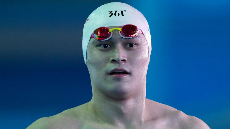 Sun Yang compitiendo en 2019