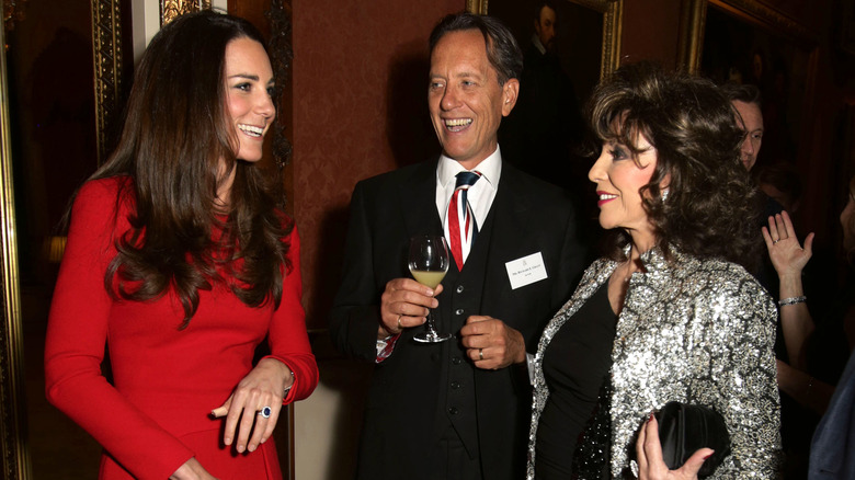 Kate Middleton con Joan Collins